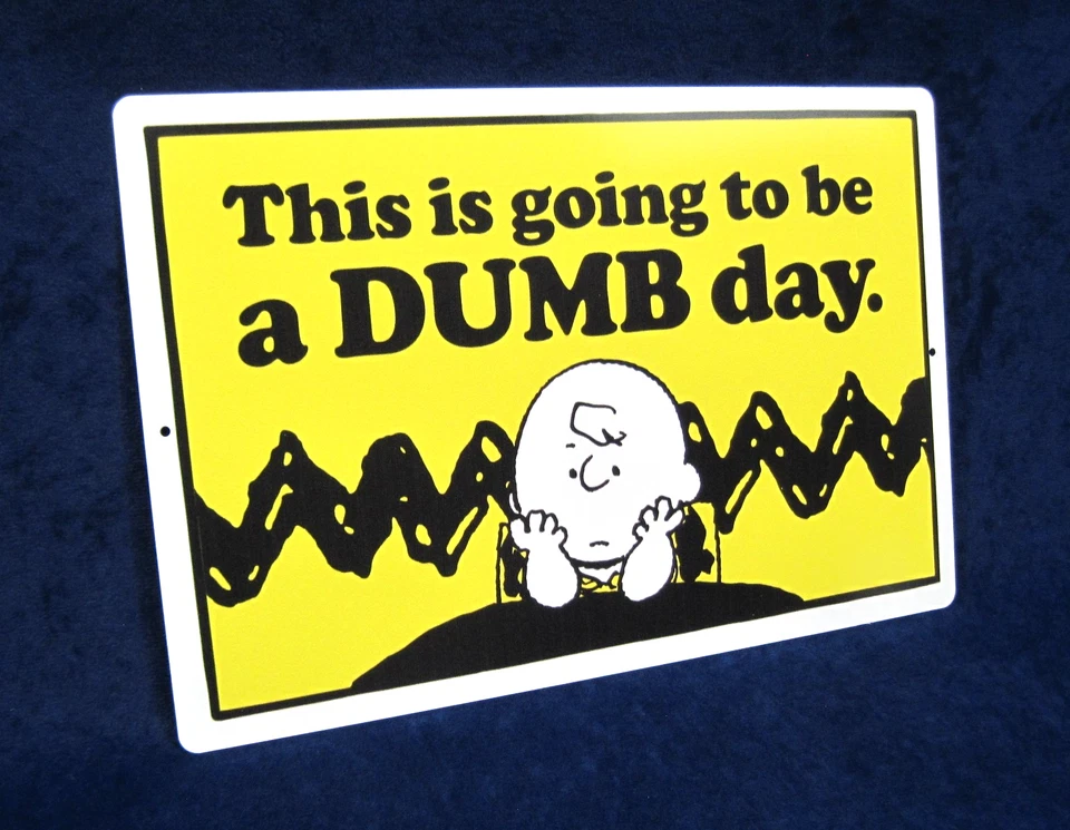 CHARLIE BROWN'S DAY - Full Color Metal Sign ~ Garage Man Cave Bar ~ MADE in USA - Image 1 of 4