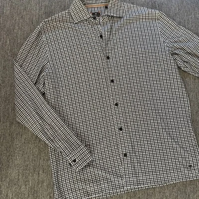 Camiseta Left Coast Camisa Abotonada Para Hombre Pequeña Tejida a Cuadros Suave Manga Larga Foto 1 de 4