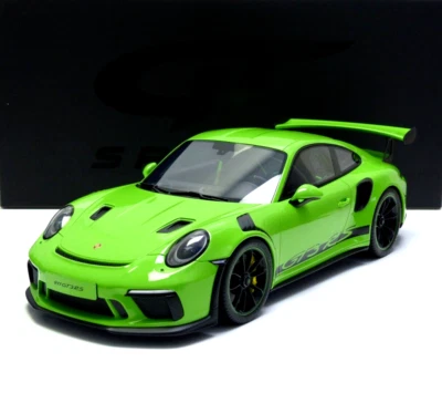 Porsche 911 (991.2) GT3 RS Coupé 2019 Verde / Nero Ruote 1:12 GT917 GT SPIRIT - Immagine 1 di 4