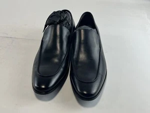 Mens Bacco Bucci Black Genuine Leather Loafers Size 11.5D NEW - Picture 1 of 4