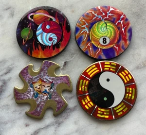 Lot of Four (4) Colorful Spinner (Only One, Really) Tokens - Picture 1 of 2