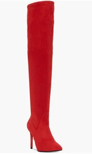 Jessica Simpson Women's Livelle Pointed Toe Over Knee Boots - Richest Red - 5M - Picture 1 of 3
