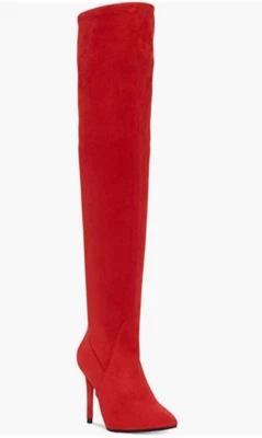 Botas femininas Jessica Simpson Livelle biqueira pontiaguda acima do joelho - Vermelho mais rico - 5M - Imagem 1 de 3
