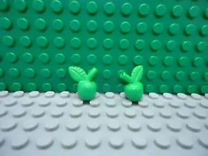 Lego mini figure 2 verde brillante mela cibo frutta NUOVO - Foto 1 di 1