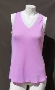 Michael Stars Maternity USA rosa Baumwolle Nylon Spitze T-Shirt Tanktop Größe S M gebraucht, in einwandfreiem Zustand - Bild 1 von 5