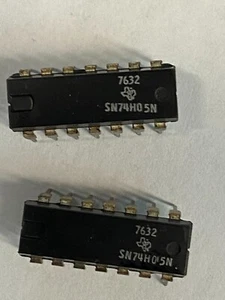 2 Piezas Original Texas Inst.  SN74H05N 14 PINES DIP IC. Nuevo stock antiguo de EE. UU. - Imagen 1 de 1