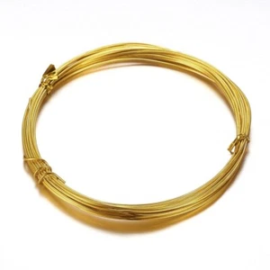 0.8mm Gold Aluminium Craft Wire 20 Gauge 10m C49-17 FREE POST Aussie Seller - Picture 1 of 2