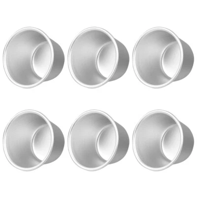 6STÜCK Schimmel Eierkuchen Runde Kuchenbackformen Cupcake-Dose Backformen - Bild 1 von 4