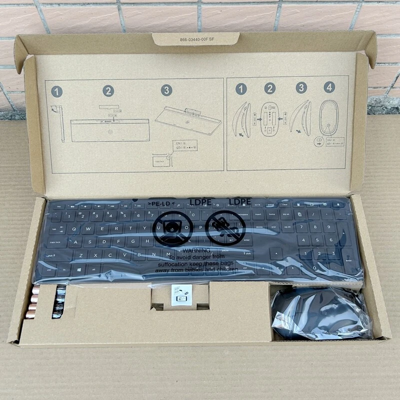 HP HSA-P003K HSA-P003M Wireless Keyboard And Mouse Set  Black-QWERTY - Image 1 of 3