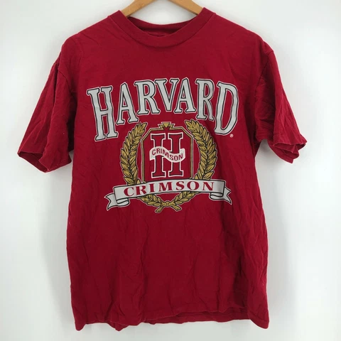 Unbranded T-Shirt Men's L Red Harvard Crimson Vtg Single Stitched Short Sleeve Cover
