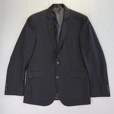 Kenneth Cole Reaction Suit Jacket Mens 38 S Sport Coat Pinstripe Polyester Rayon - Image 1 of 4
