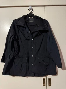 Womens DKNY Black Waterproof Jacket - Size 8 (T36) - Picture 1 of 3