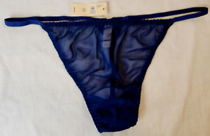 NWT G-string thong panties Plus Sz 22/24 sheer Navy blue Cacique by Lane Bryant