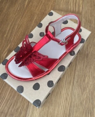 Sandalias Sophia Webster Mini Niña Celeste Rojo Rubí Charol Talla 34 2.5 Foto 1 de 4