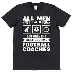Fußball Trainer T-Shirt Geschenk für Ehemann Sohn Papa Bruder Best Equal Fußballer - Bild 1 von 1