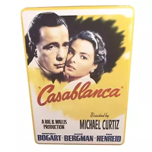 Casablanca Gift TIN BOX w/Lid Embossed, Home Decor, Theater Classic Movie Theme - Picture 1 of 8