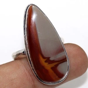 Noreena Jasper 925 Silver Plated Gemstone Ring US 12 Gifts For GirlFriend GW - Picture 1 of 3