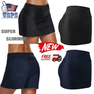 Women Athletic Short Skirt With Panty Pleated Swimsuit Sexy Mini Skort Bottom US - Picture 1 of 20