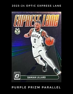 2023-24 Donruss Optic Express Lane Purple #5 Damian Lillard - Picture 1 of 3
