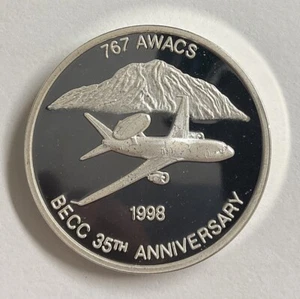 Boeing Coin Club 767 BECC 1998 35 aniversario plata fina 0,999 medalla 1,5 oz - Imagen 1 de 8