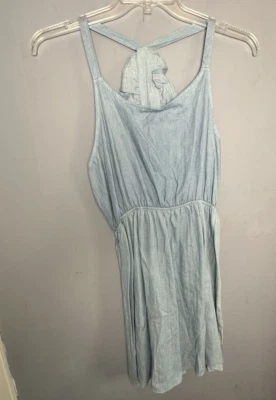 Mini Vestido Pomelo XL Azul Algodón Cambray Sin Mangas, Playa, Vacay, Crucero Foto 1 de 4