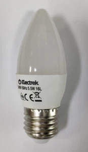 1x 5.5W LED Ultra Low Energy, Instant On, Pearl Candle Light Bulb, ES, E27 Lamp - Picture 1 of 2
