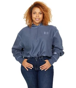 Champion Reverse Weave Contrast Stitch Cinch Hoodie Peppercorn Gray Large - Picture 1 of 1