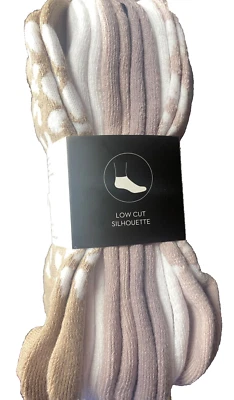 Nine West, mezcla de algodón, calcetines de corte bajo 6 pares, talla: 5-10 blanco/bronceado Foto 1 de 4