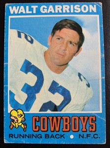 1971 Topps #8 Walt Garrison Dallas Cowboys FAIR/GOOD. See photos. 