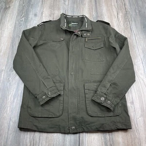 Jeep Rich Army Green 2 Button Plaid Lined Blazer Jacket Mens Size XL - Picture 1 of 17