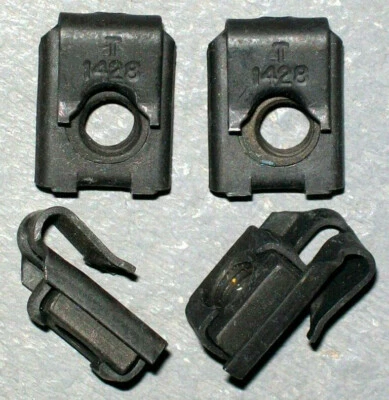 4 NOS 1950s 40s DODGE TRUCK VINTAGE ARM REST U-NUTS POWER WAGON or B-SERIES DOOR Foto 1 de 4