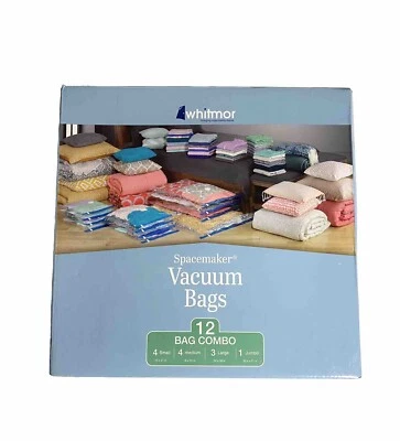 Whitmor 6115-7218-Cb Clear Spacemaker Vacuum Bag 12 Piece Set - Image 1 of 2