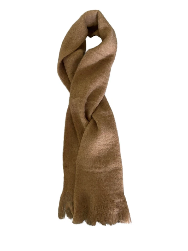 Bufanda con flecos para mujer Zara color beige talla M Foto 1 de 2