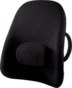ObusForme Wideback Backrest Lumbar Support Pillow Wide Padded Seat Cushion Black - Picture 1 of 12