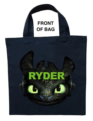 Toothless Trick or Treat Bag, Custom How to Train Your Dragon Halloween Bag - Image 1 of 2