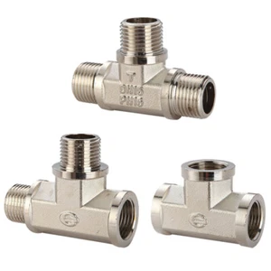 Brass 1/2" Male/Female Thread 3-Way Water Gas Pipe Fittings Adapter Connector - Picture 1 of 7