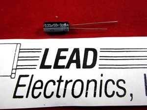 qty 25 Nichicon UVZ1HR33MDD .33uf 50-volt Radial 105-deg temp - Picture 1 of 3