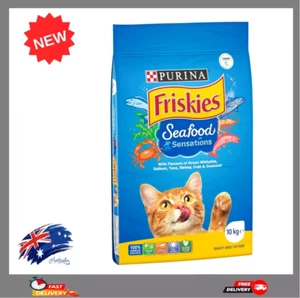 FRISKIES Adult Seafood Sensations Dry Cat Food 10kg-Au - Picture 1 of 1