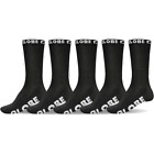 Globe Men's Blackout Crew Socks (5 pair package) Black/Black - GB71639068, Black