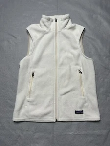 Patagonia White Synchilla Vest Size Large Full Zip Outdoor Jacket - Bild 1 von 5