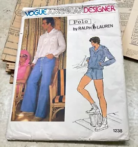 Vtg Pattern Vogue American Designer 1238 POLO Ralph Lauren Sz 44 Jacket Joggers - Picture 1 of 6