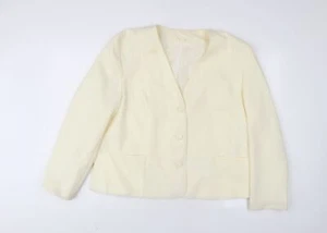 Debenhams Womens Ivory Jacket Size 18 Button - Picture 1 of 10