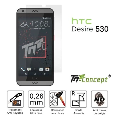 HTC Desire 530 - Vitre de Protection Crystal - TM Concept® - Photo 1/4