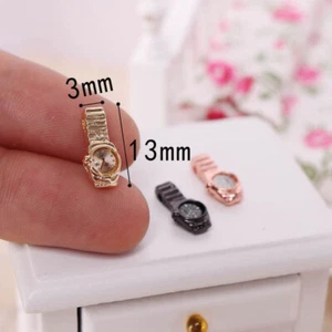 4PC Dollhouse Miniature 1:12 Scale Metal Watch Cute Fashion Accessories Clock - Picture 1 of 11