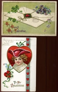 USA VALENTINSTAGSKARTEN 1910 - Bild 1 von 2