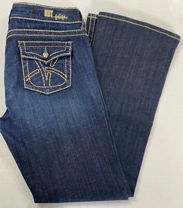 Kut from the Kloth Damen Pattentaschen Natalie High Rise Bootcut Blue Jeans 10 - Bild 1 von 12