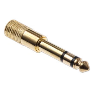 Verteiler Klinke 6,3 Stecker auf 3,5 Buchse Stereo Vergoldet Jack 6,3mm to 3,5mm - Picture 1 of 1