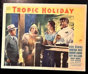 Tarjeta de lobby original Tropic Holiday 1938, Dorothy Lamour, Ray Milland, Bob Burns - Imagen 1 de 1