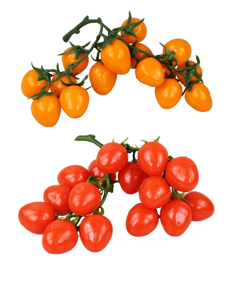 Deko Cherry Tomaten Rispe Bund Kunstobst Kunstgemüse künstliches Obst Gemüse  - Bild 1 von 1