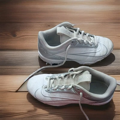 Nike Vapor Edge Shark 2 Youth SZ 2.5Y Gray White Football Cleats DH5089-102 - Image 1 of 4